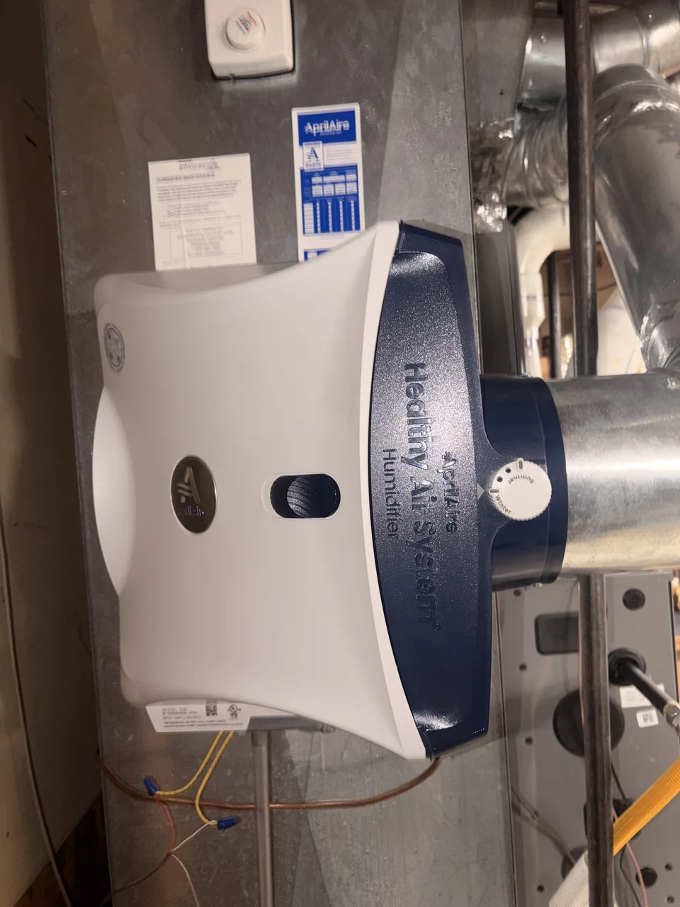 Bypass humidifier and its connected ductwork