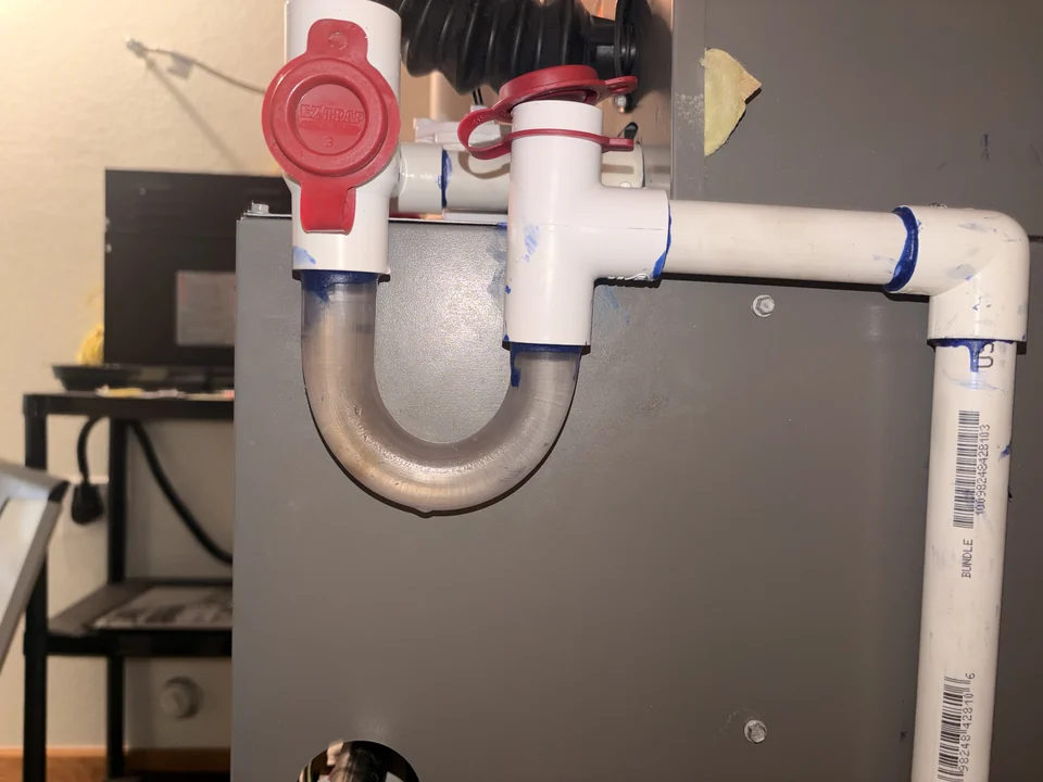 The condensate trap after cleaning