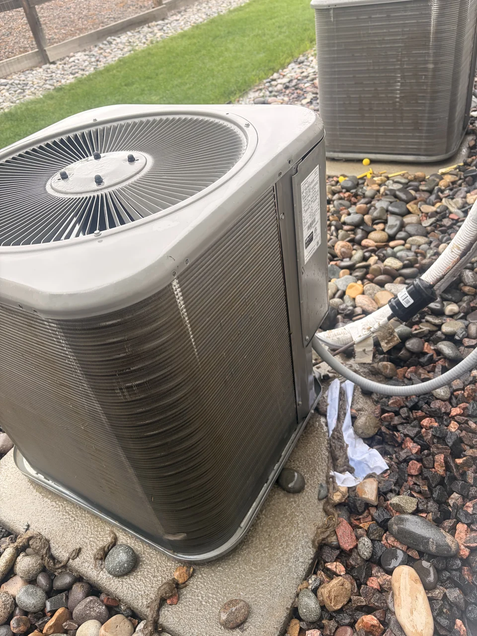 The outdoor air-conditioning coil after cleaning